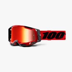 100% RACECRAFT 2 Goggle Red - Mirror Red Lens