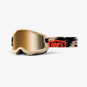 100% STRATA 2 Goggle Kombat - True Gold Lens