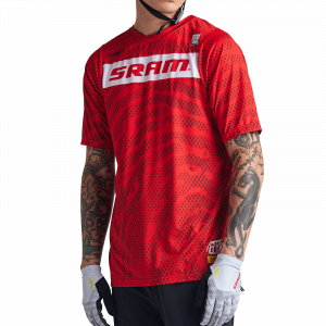 Pánsky dres Troy Lee Designs Skyline Air SS Jersey, SRAM Roots, fiery red