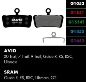 Brzdové doštičky Galfer G1652 - Avid, Sram