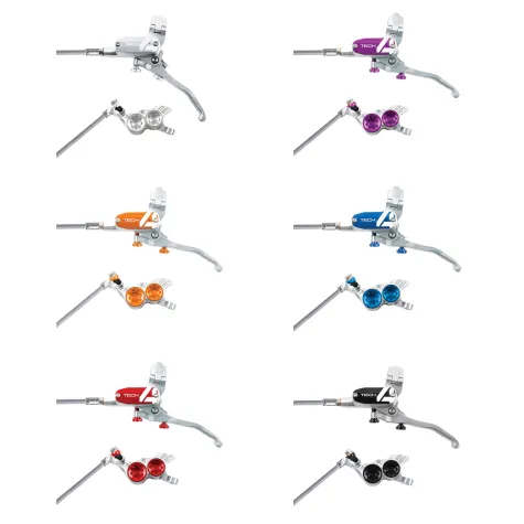 Hope kotoučová brzda TECH4 V4 levá stříbrná