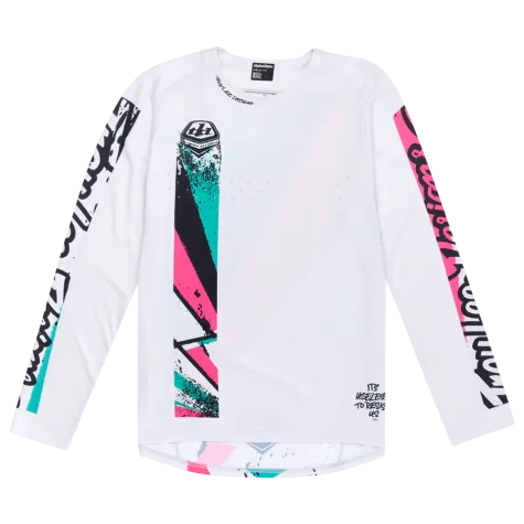 Troy Lee Designs dres Sprint Jersey Full Pull bílá