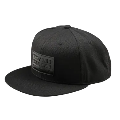 Troy Lee Designs Snapback, Flat Bill, Factory, Black