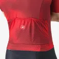 Castelli cyklistický dres Vortice zadní kapsy červená