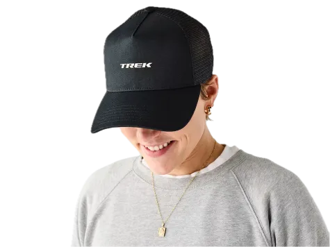 Trek kšiltovka s logem černá bílá