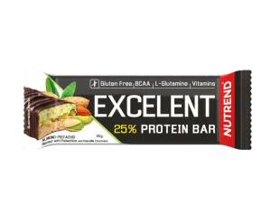 Nutrend Excelent Protein Bar Double, Mandle & Pistácie v mliečnej čokoláde, 40 g