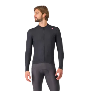 Castelli pánsky cyklistický termo dres, Espresso, light black