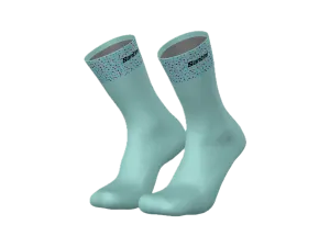 Trek cyklistické ponožky Santini tímu Trek-Unbroken XC, tyrkysové