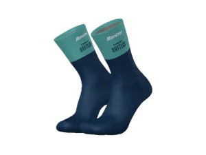 Trek cyklistické ponožky replika Santini tímu Trek Driftless, tmavomodrá