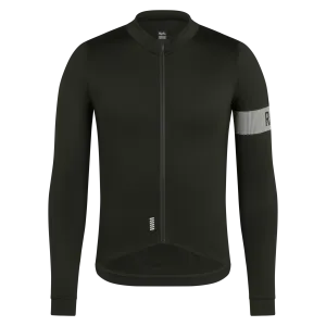 Rapha pánský cyklistický dres s dlouhým rukávem Pro Team, Bottle Green:White